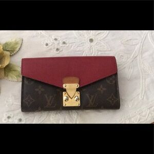 Louis Vuitton Monogram Porte Feuille Pallas Long Bifold Wallet Brown/4AG1544